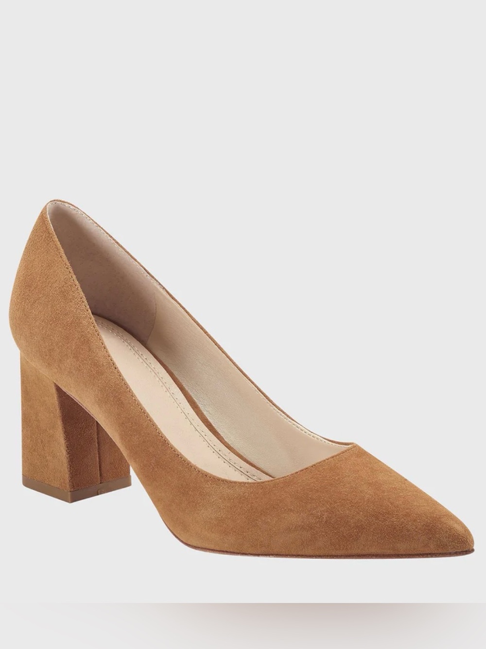 NWOT Marc Fisher Zala suede block heel pumps